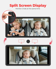 LUCKVIEW BM5PRO backseat camera night vision enables safe monitoring in low light.