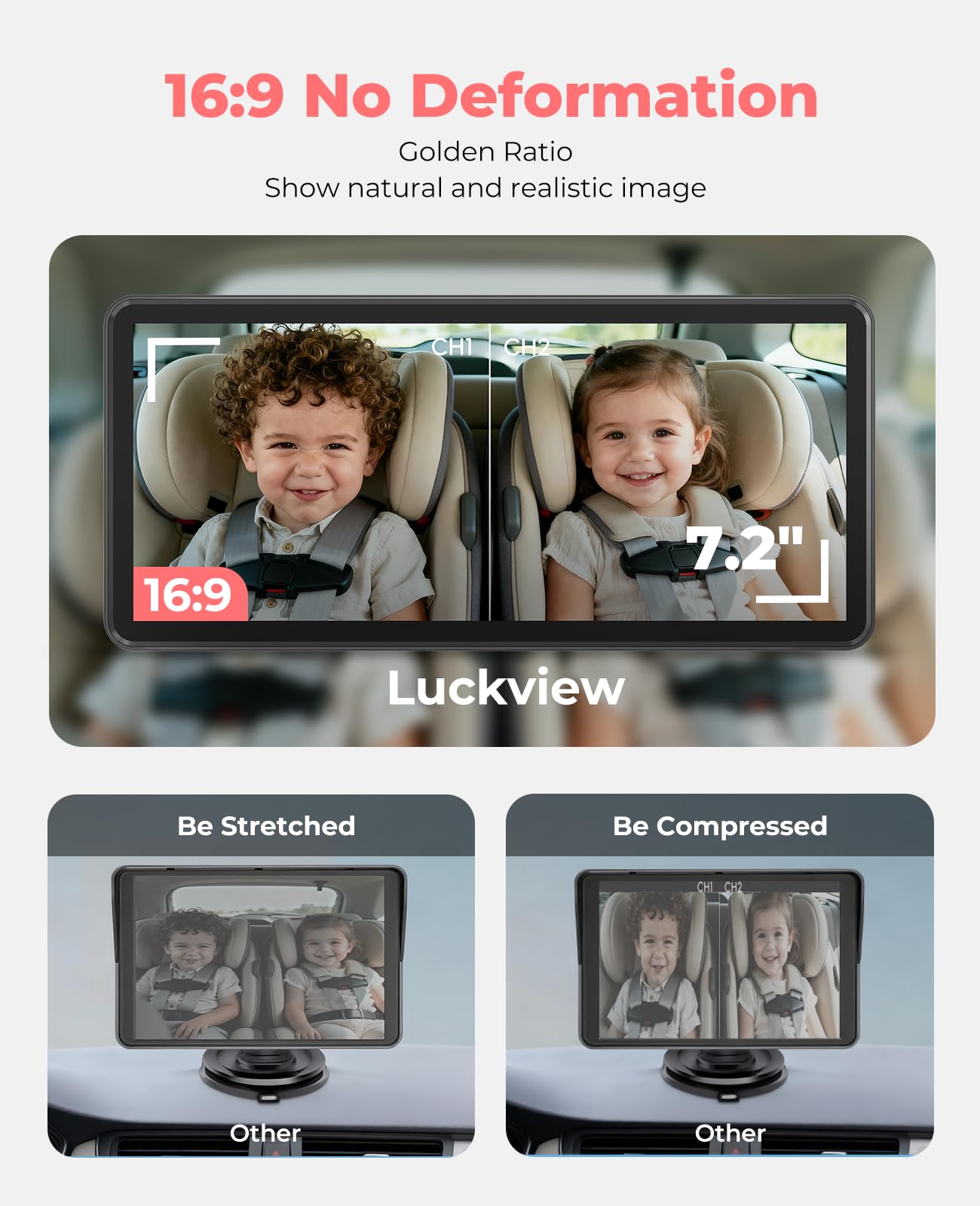LUCKVIEW BM5PRO wide-angle cameras reduce blind spots across rear seats