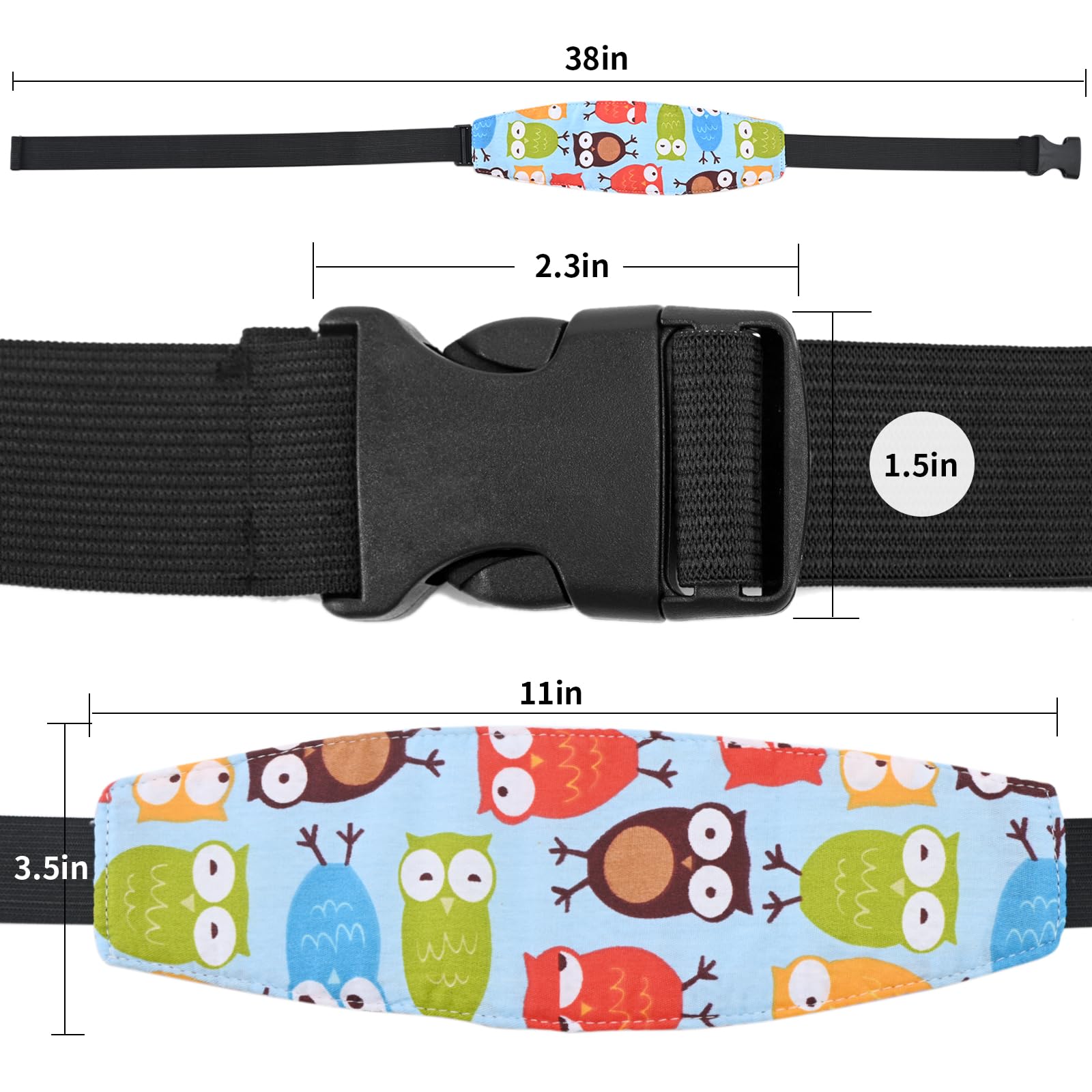 Luckyiren head-rest in car seat providing stable neck support during naps
