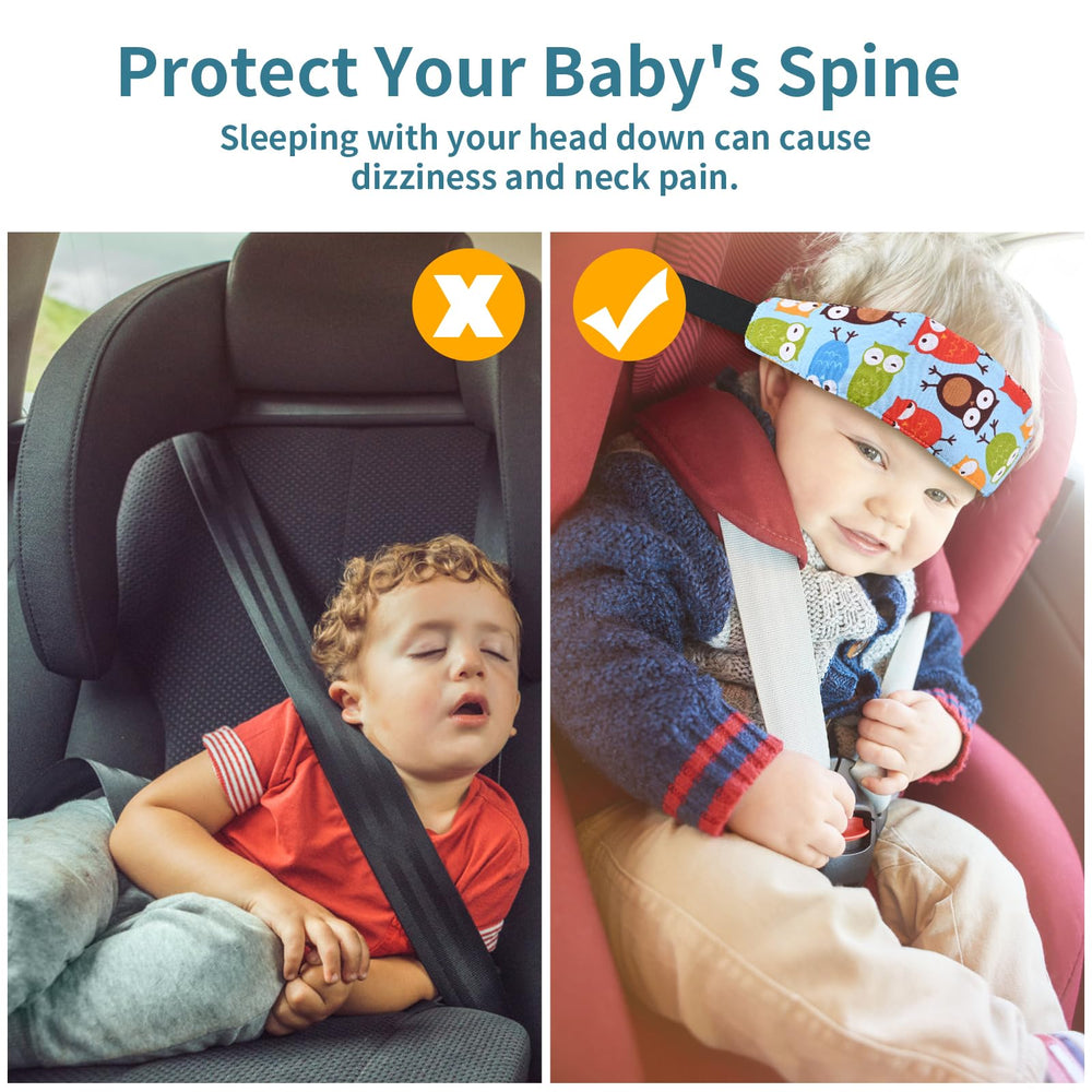 Luckyiren travel-ready head-support in stroller suitable for car seats and prams