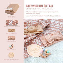 LUCOI muslin swaddle blanket showing breathable bamboo-cotton softness