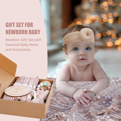 LUCOI wooden teether with natural material for safe exploration