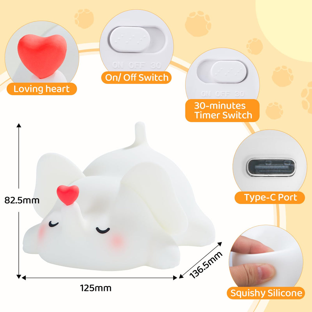 Luditek bedroom decor night light adds whimsical charm to a nightstand.