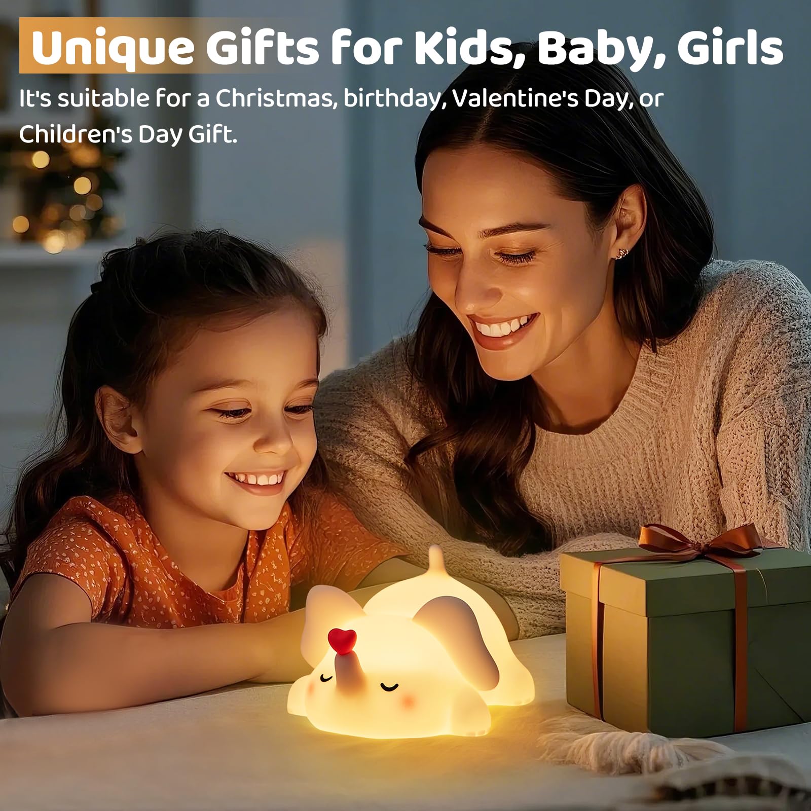 Luditek silicone design night light emphasizing soft-touch, kid-friendly material.