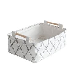 LUFOFOX storage bin collapsible rectangle white for clutter-free organizing