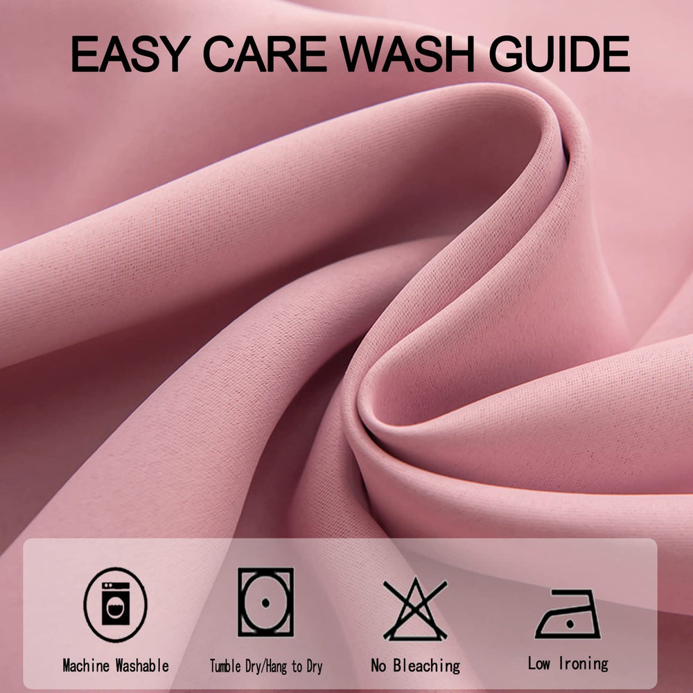 LUGOTAL Pink Curtains two-panel packaging supports quick room setup.