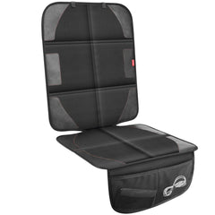 LUILANC car seat protector with thick padding cushions rides and protects seats.