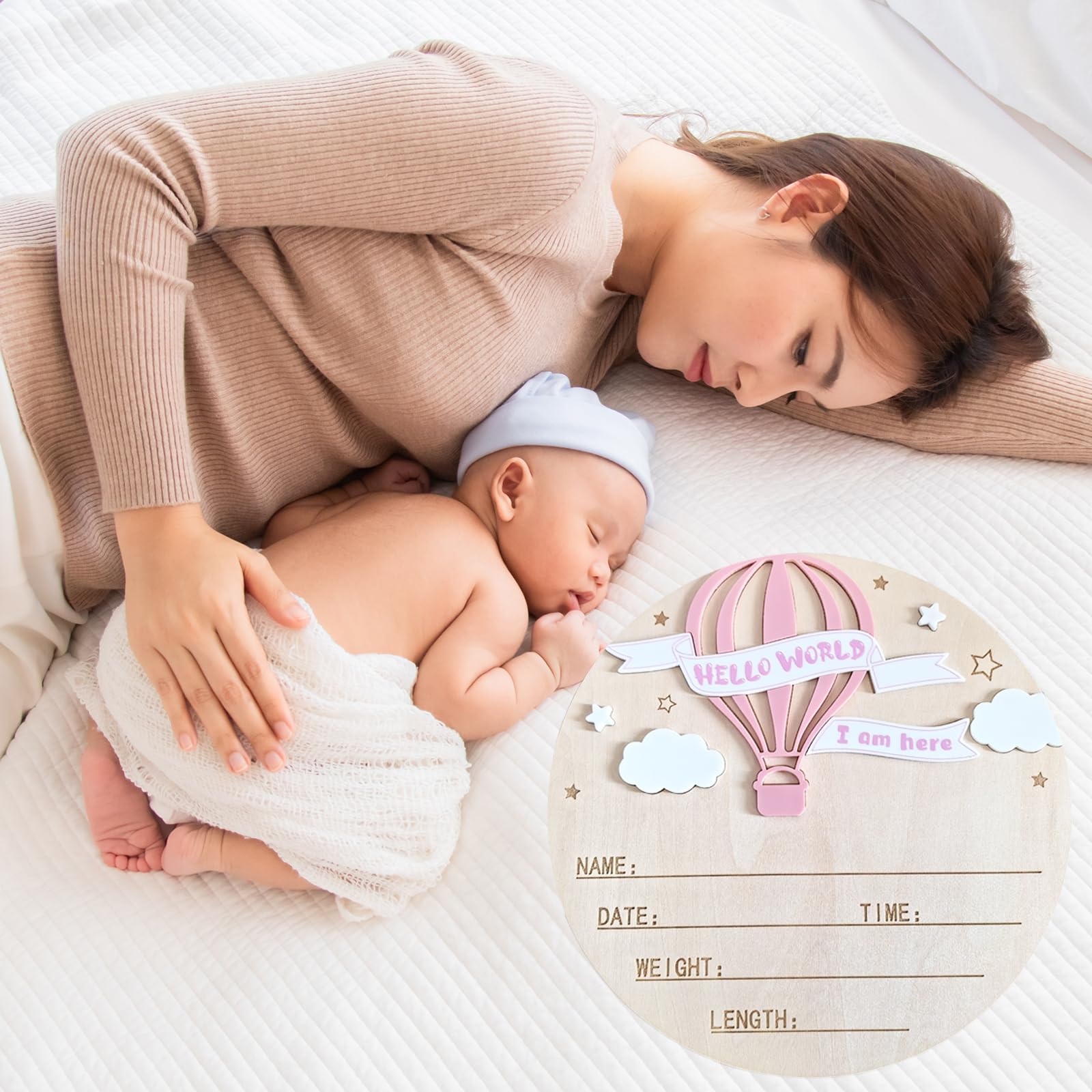 LUJIEBANG photo prop pink sign, great for newborn shoots and family memories.