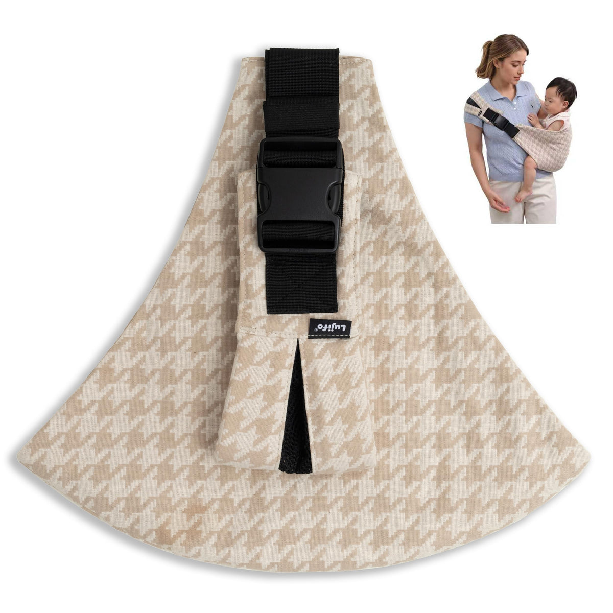 Lujifo Baby Sling Carrier front view for hands-free toddler transport