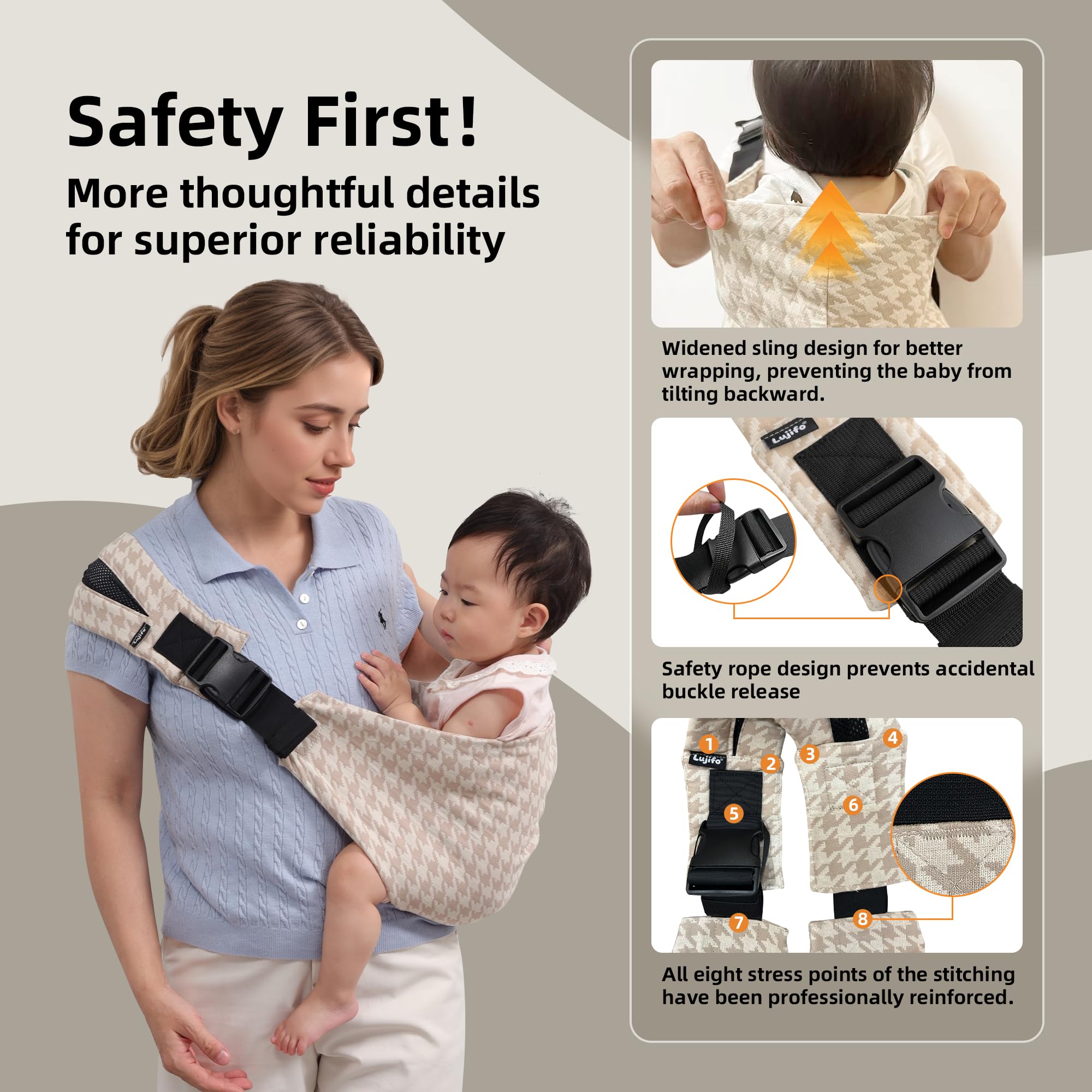Lujifo ventilated shoulder straps keep you cool during wear