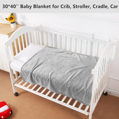 Lukeight baby blanket reversible design with silky and plush textures.