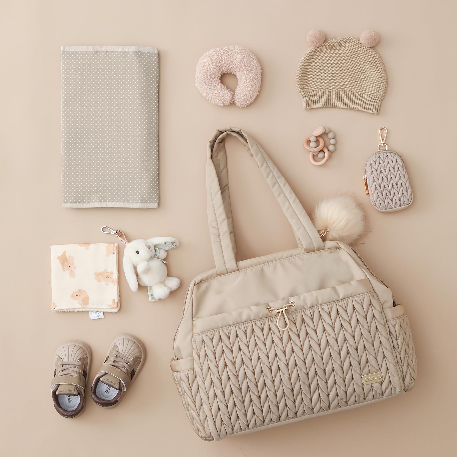 LUKJOJO Asha diaper bag tote adjustable strap for comfortable carrying