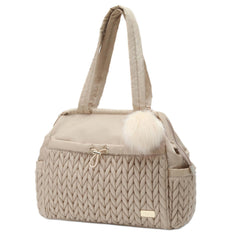 LUKJOJO Asha diaper bag tote wide-mouth opening enables quick access for busy parents