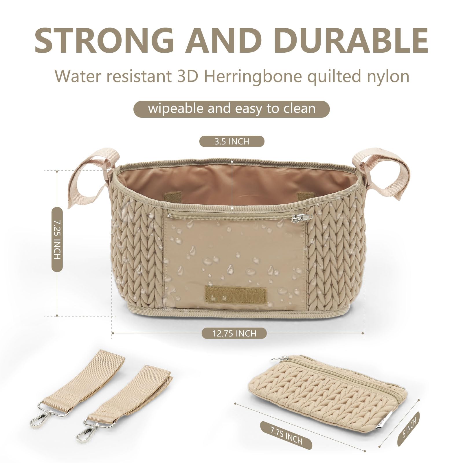 LUKJOJO detachable front pocket provides quick access to essentials.