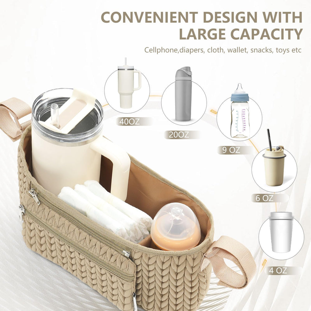 LUKJOJO rear mesh pocket keeps snacks within easy reach.