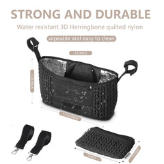 LUKJOJO rear mesh pocket keeps small items within reach during walks.
