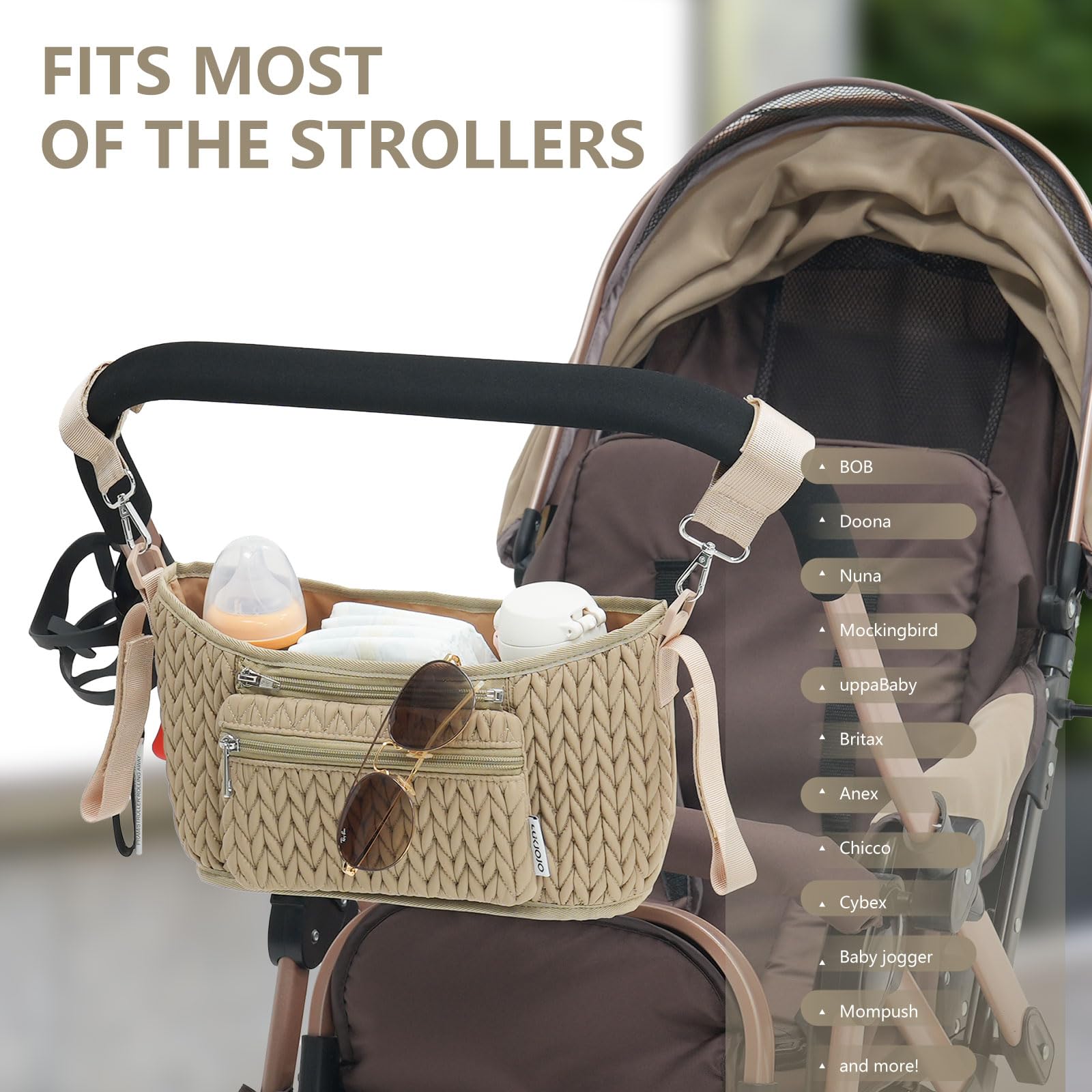 LUKJOJO straps allow flexible use beyond the stroller.