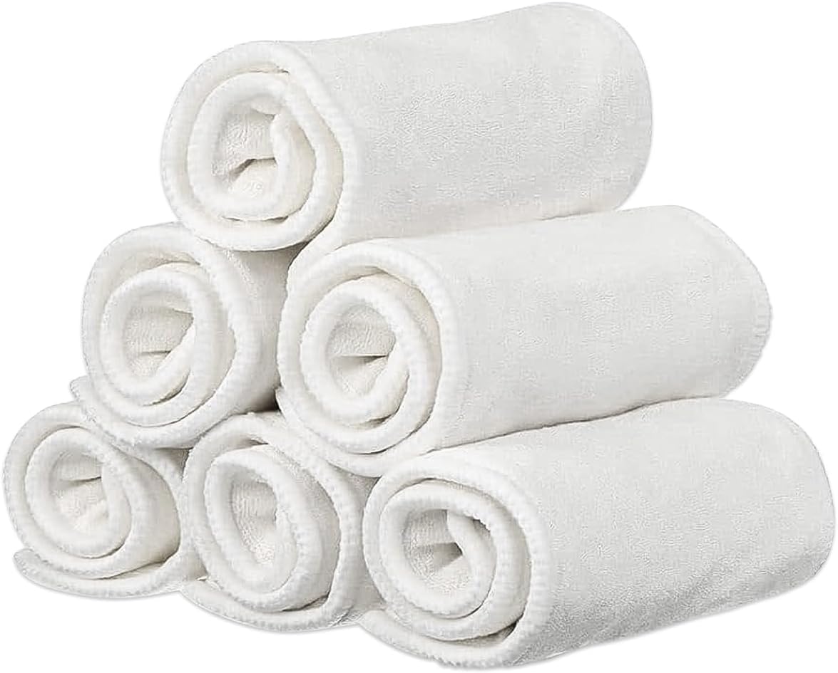 LukLoy 6pack rayon microfiber inserts for overnight absorbency and leak protection.