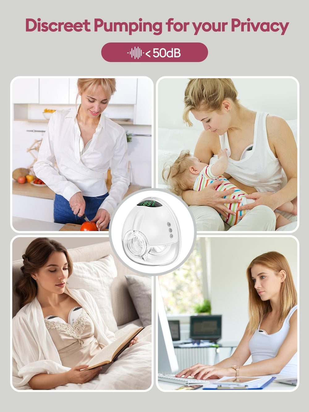 Lulia BPA-free materials provide safe, painless pumping experiences.