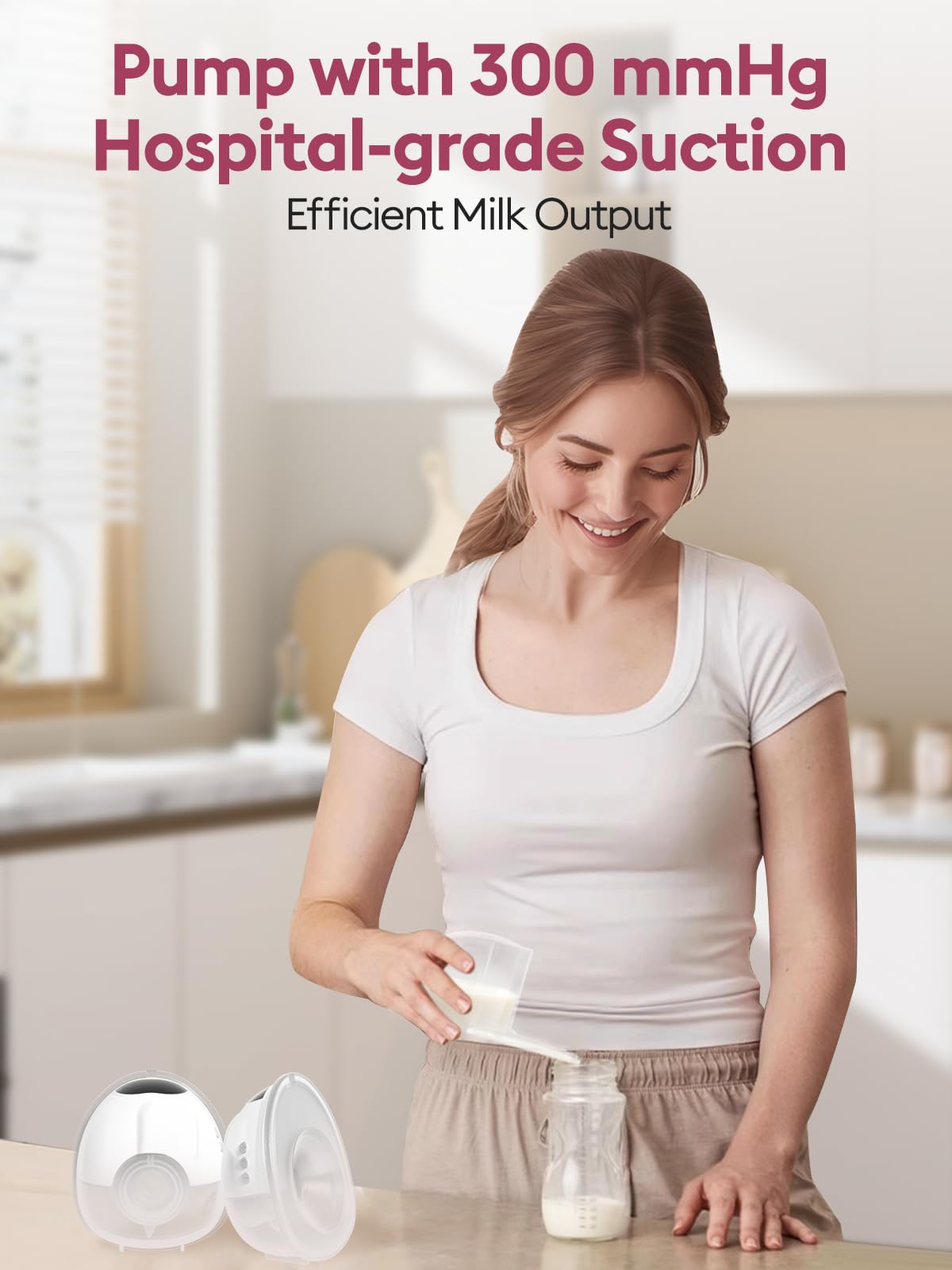 Lulia pump capacity up to 180ml for longer sessions between breaks