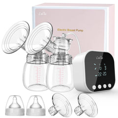 Lulia double electric breast pump with quiet operation for uninterrupted baby sleep.