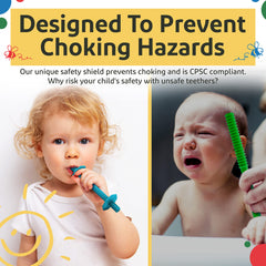 Lull Kids freezable chew straws – cooling gum relief during teething sessions.