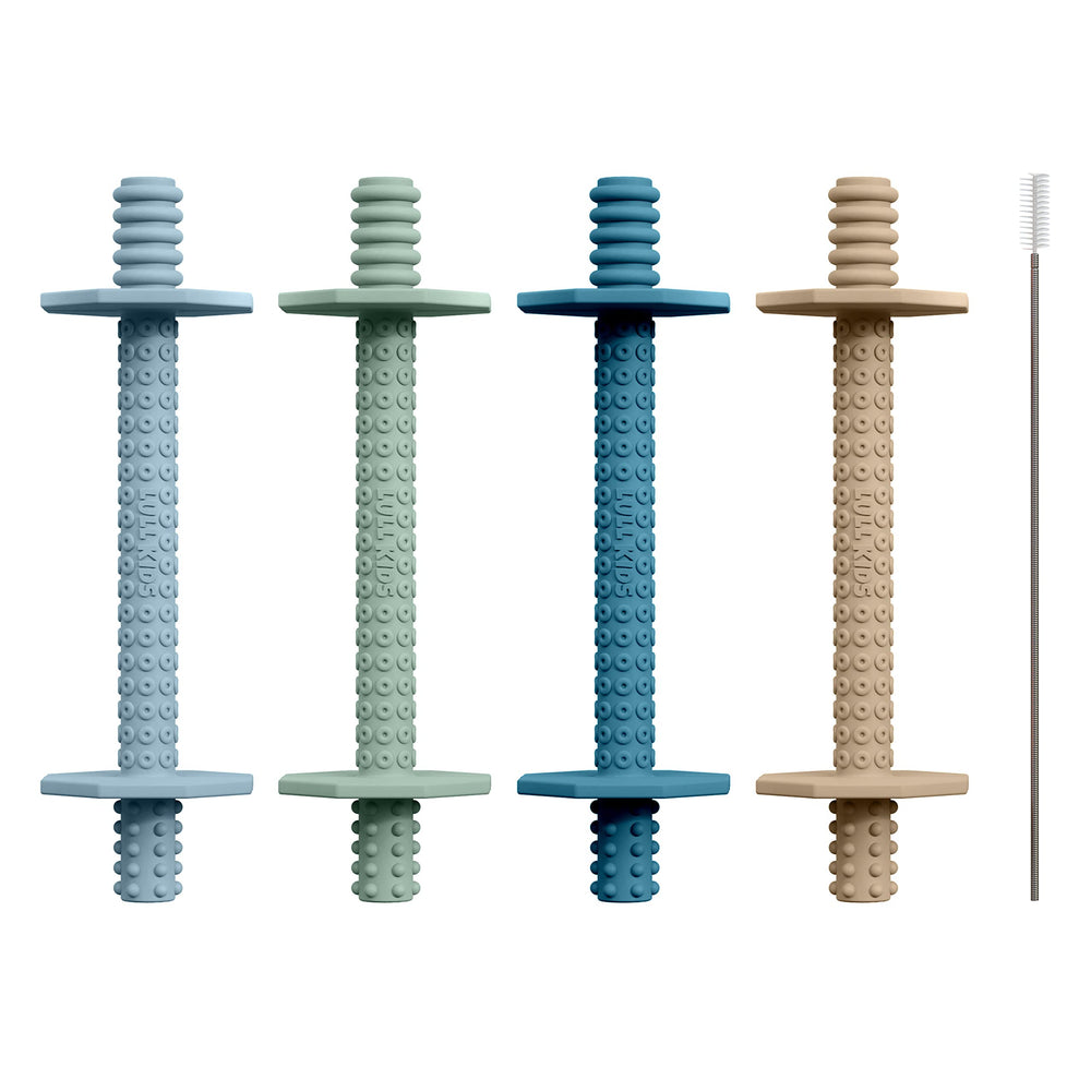 Lull Kids silicone baby teether 0-6 months – soothing texture for early teething comfort.