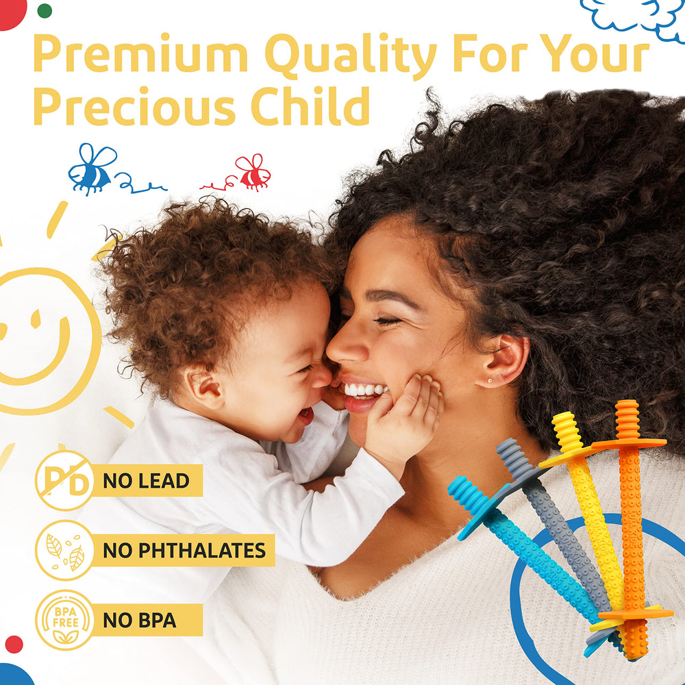 Lull Kids teethers for babies 12-18 months – transitional design for growing gums.