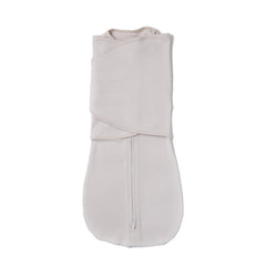 LullaBaby Double Dream Swaddle closed fit showing secure arms for safe back sleep.