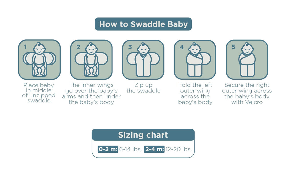 LullaBaby White Sand swaddle shown for a calming nursery aesthetic.