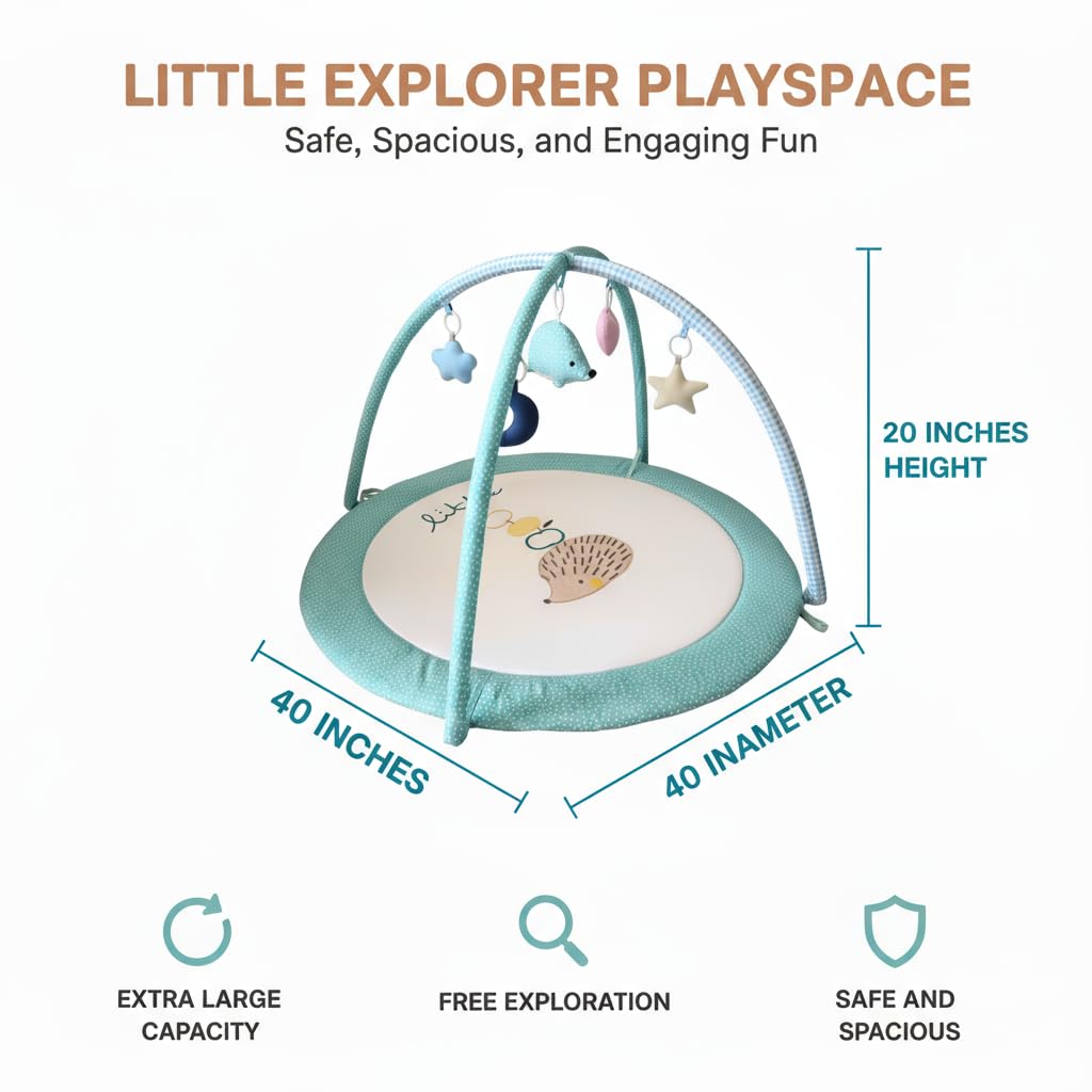 LULLABY COTTON flat activity mat invites floor play and cozy lounging.