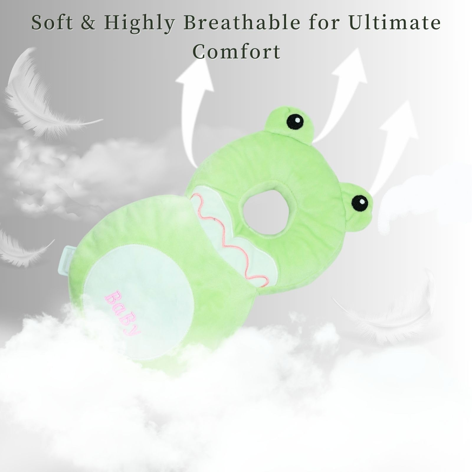 LULLABY COTTON Head Protector with quick-release buckles for easy cleaning.