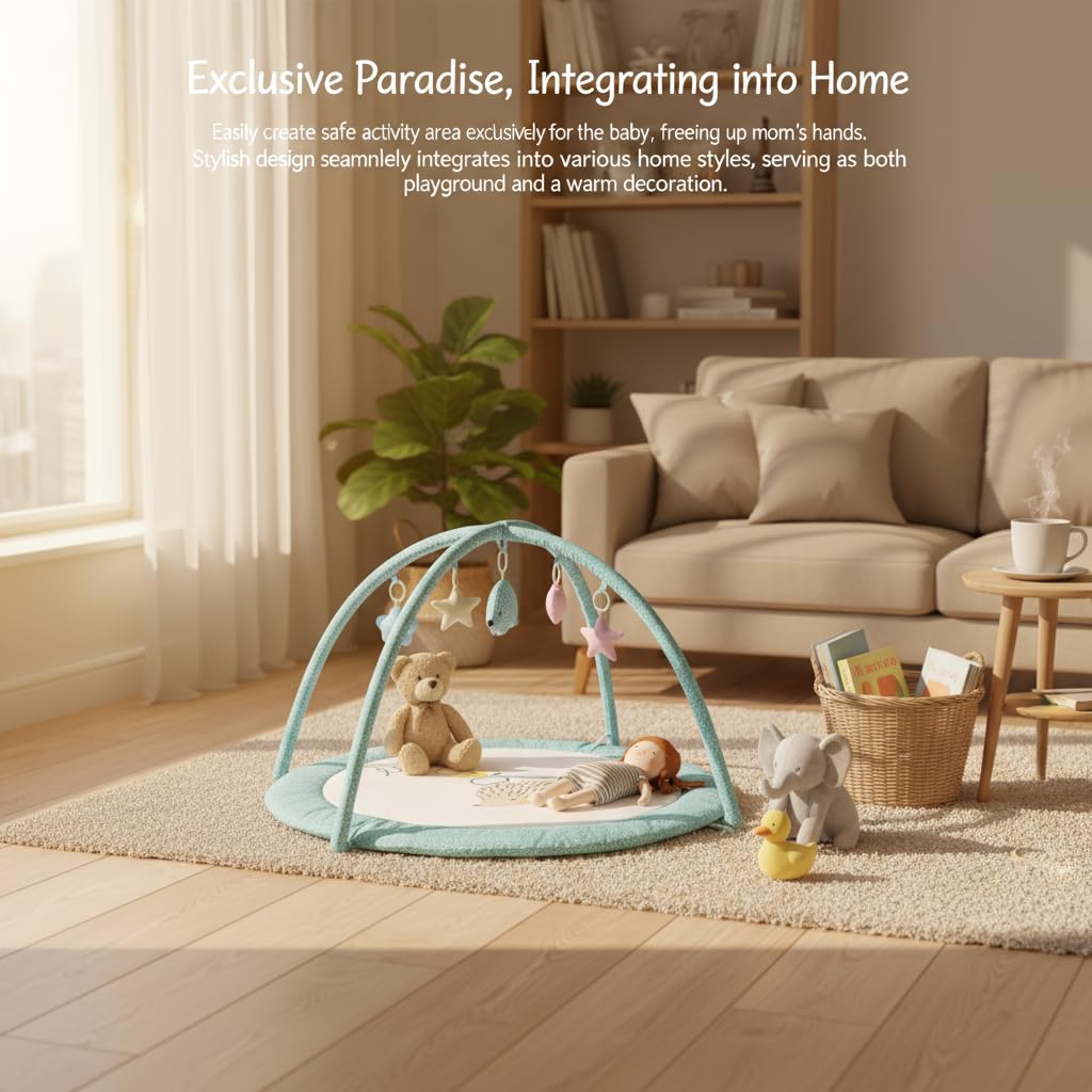 LULLABY COTTON machine-washable mat simplifies cleanup after messy sessions.