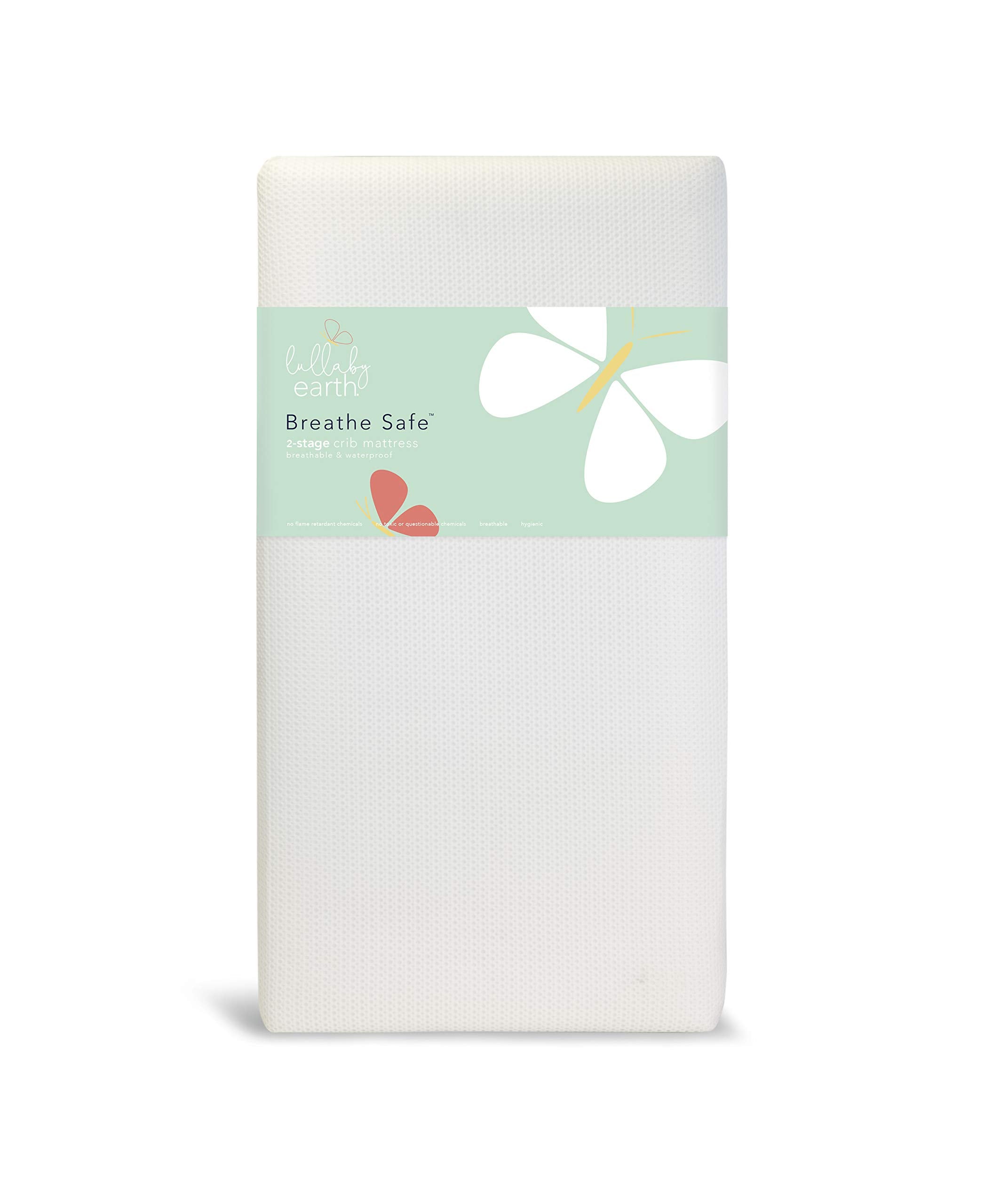 Lullaby Earth Breathe Safe cover closeup shows breathable 3D structure aiding air circulation.
