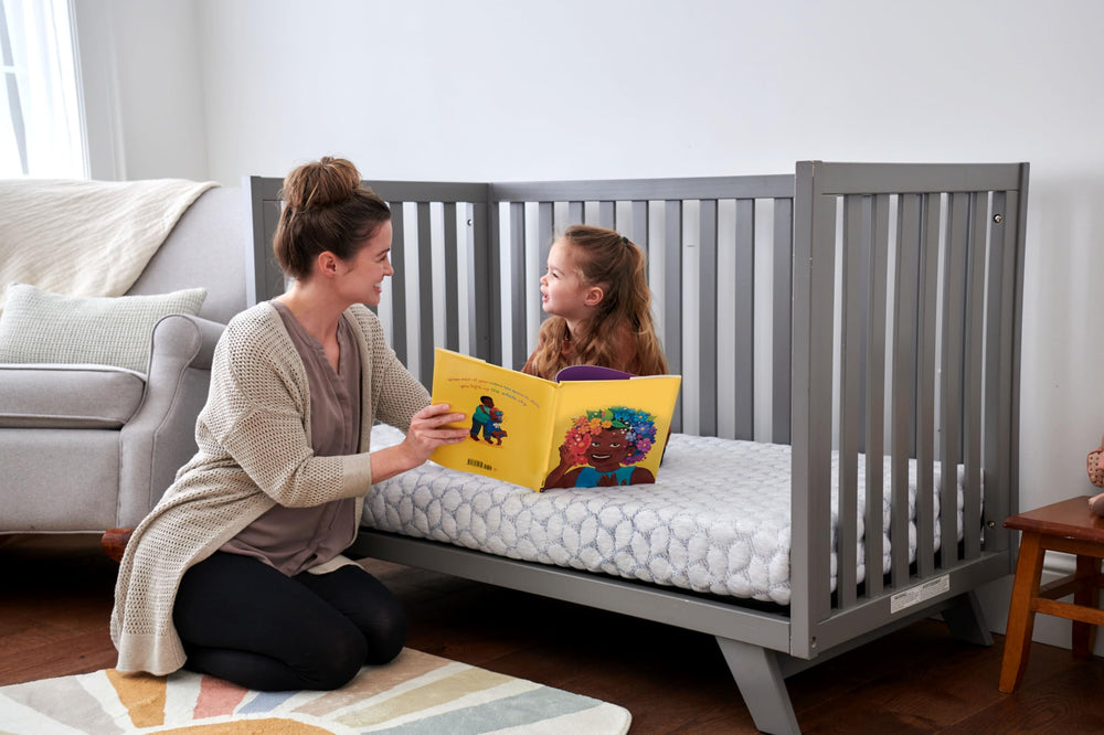 Lullaby Earth Gentle Start lightweight core enables easy sheet changes