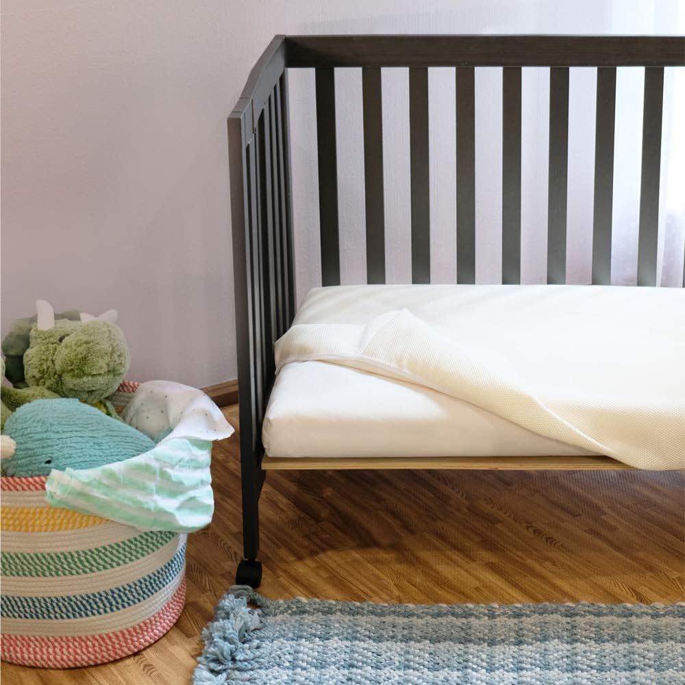 Lullaby Earth Naturepedic crib mattress cover breathable 3D structure supports airflow