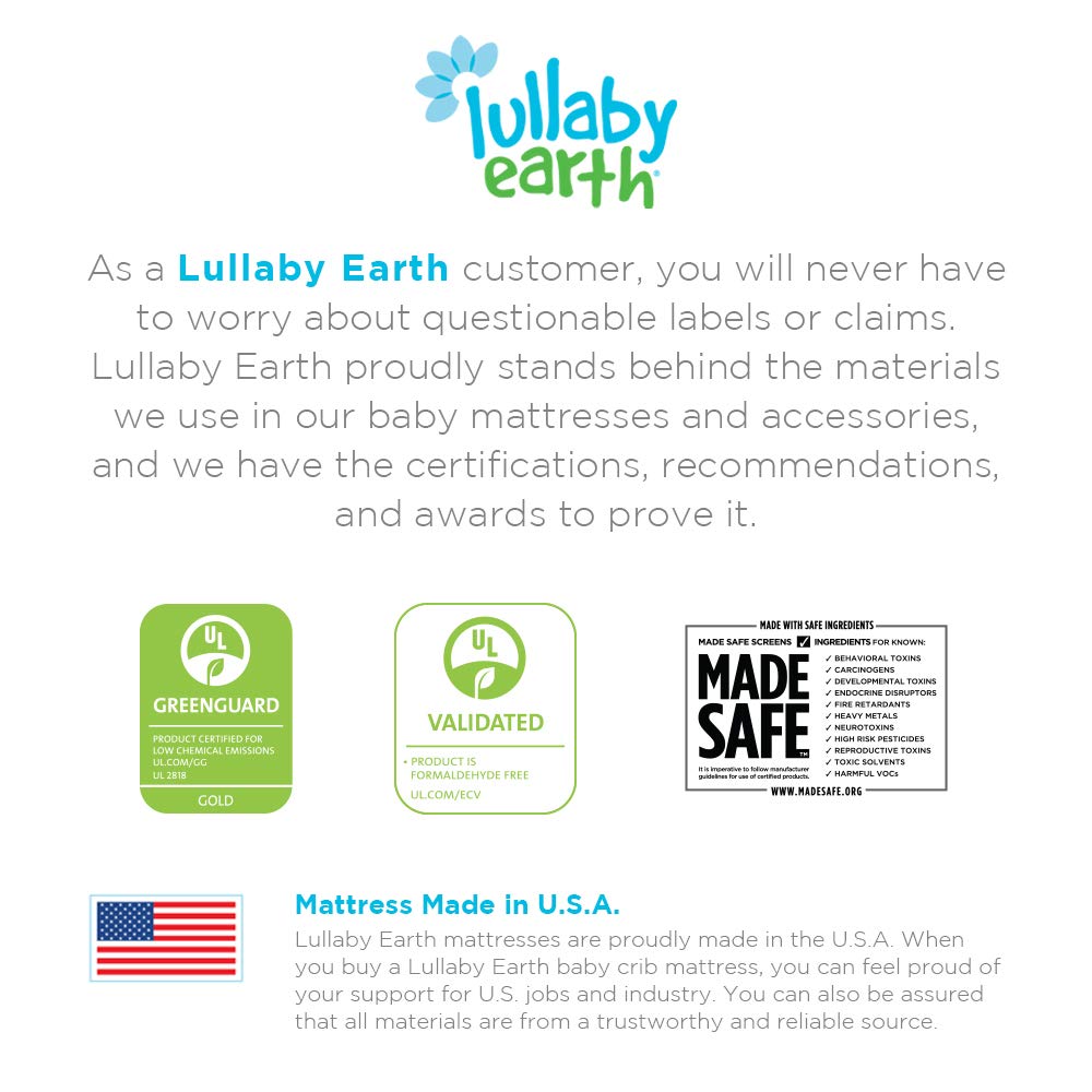 Lullaby Earth no-flame-retardants design aligns with safety-focused materials