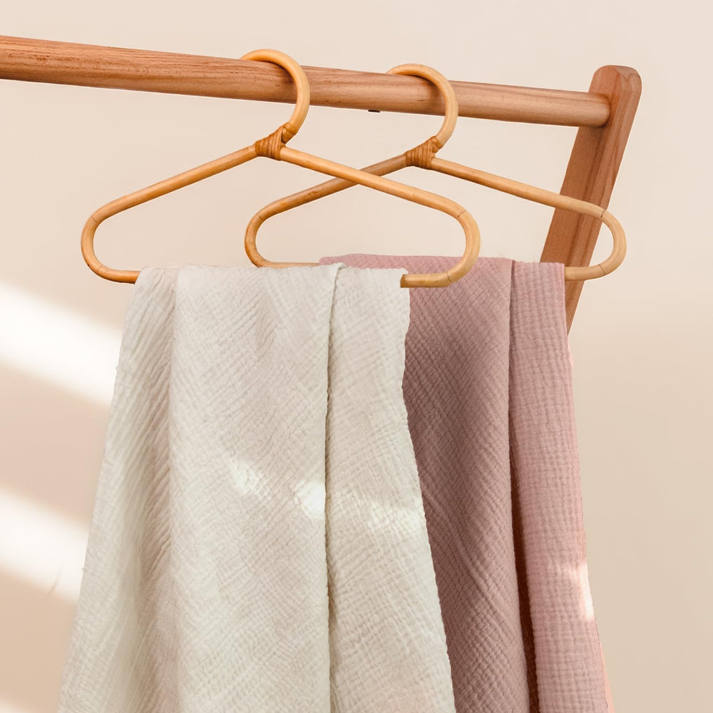 Lulu Moon Muslin crib sheet demonstrates breathable fabric for warm days