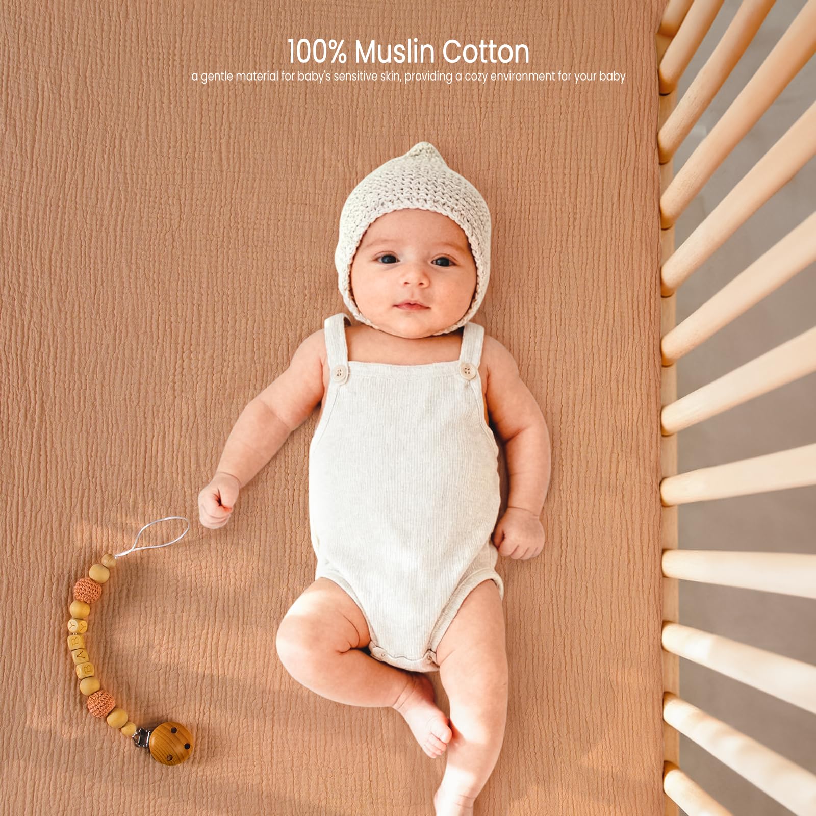 Lulu Moon muslin crib sheets baby-ready 2-pack for calm night-time transitions