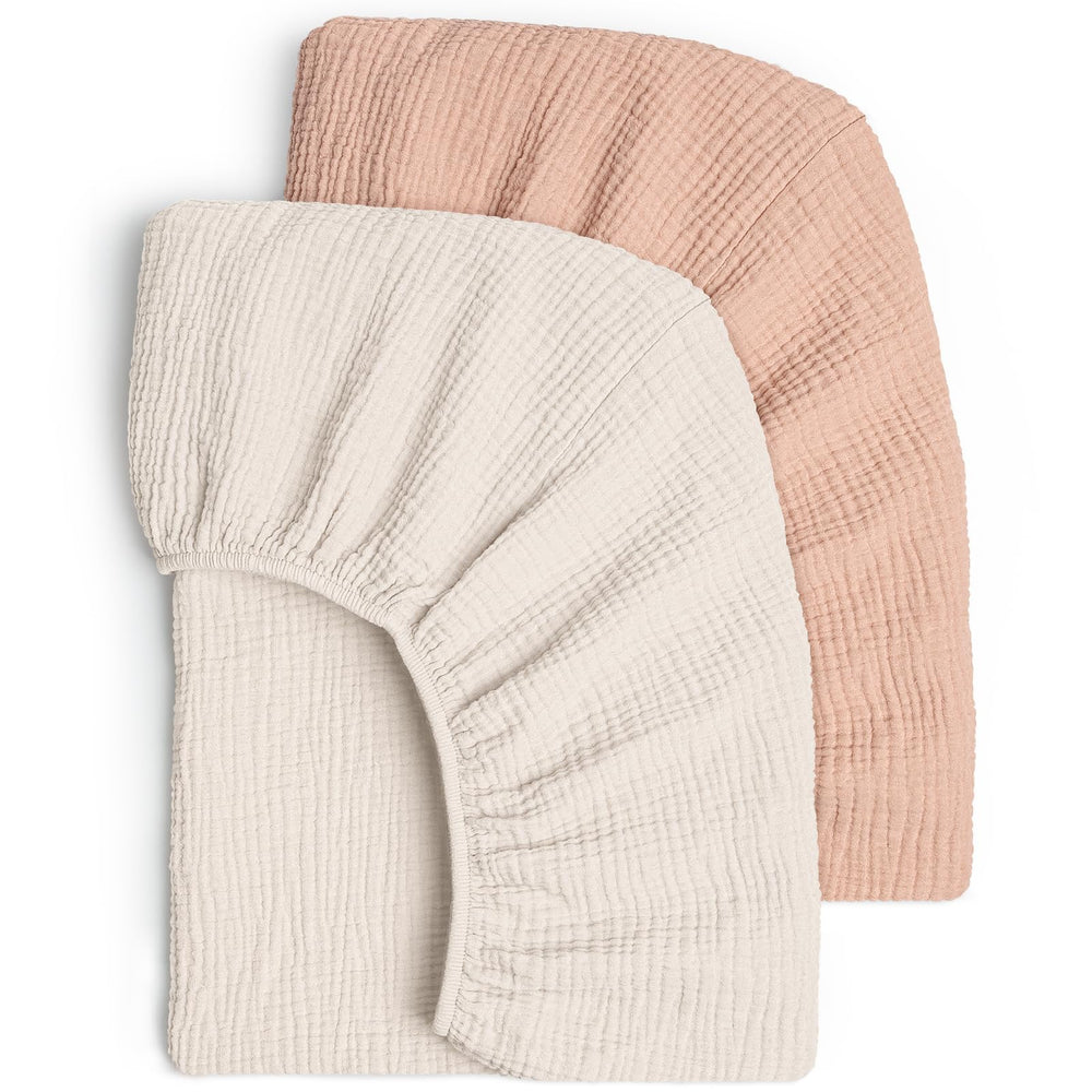 Lulu Moon Muslin Crib Sheets fabric close-up showing soft breathable texture for baby comfort