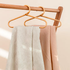 Lulu Moon Muslin Crib Sheets in a nursery decor setup coordinating with bedding