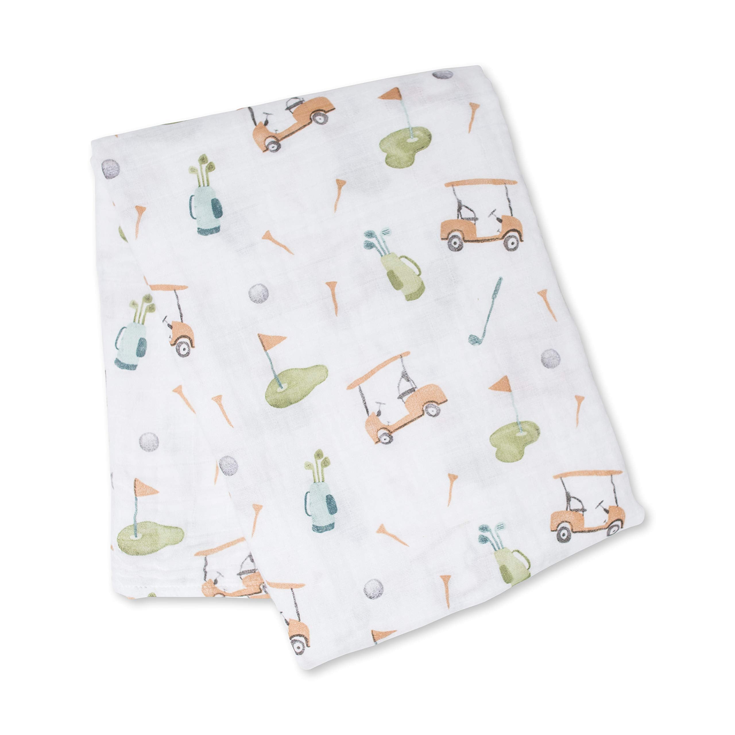 Lulujo Golf Swaddle blanket nursing cover use for discreet feeding