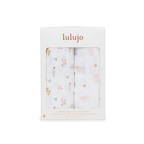 Lulujo breathable muslin swaddle keeps baby cool with airy comfort.