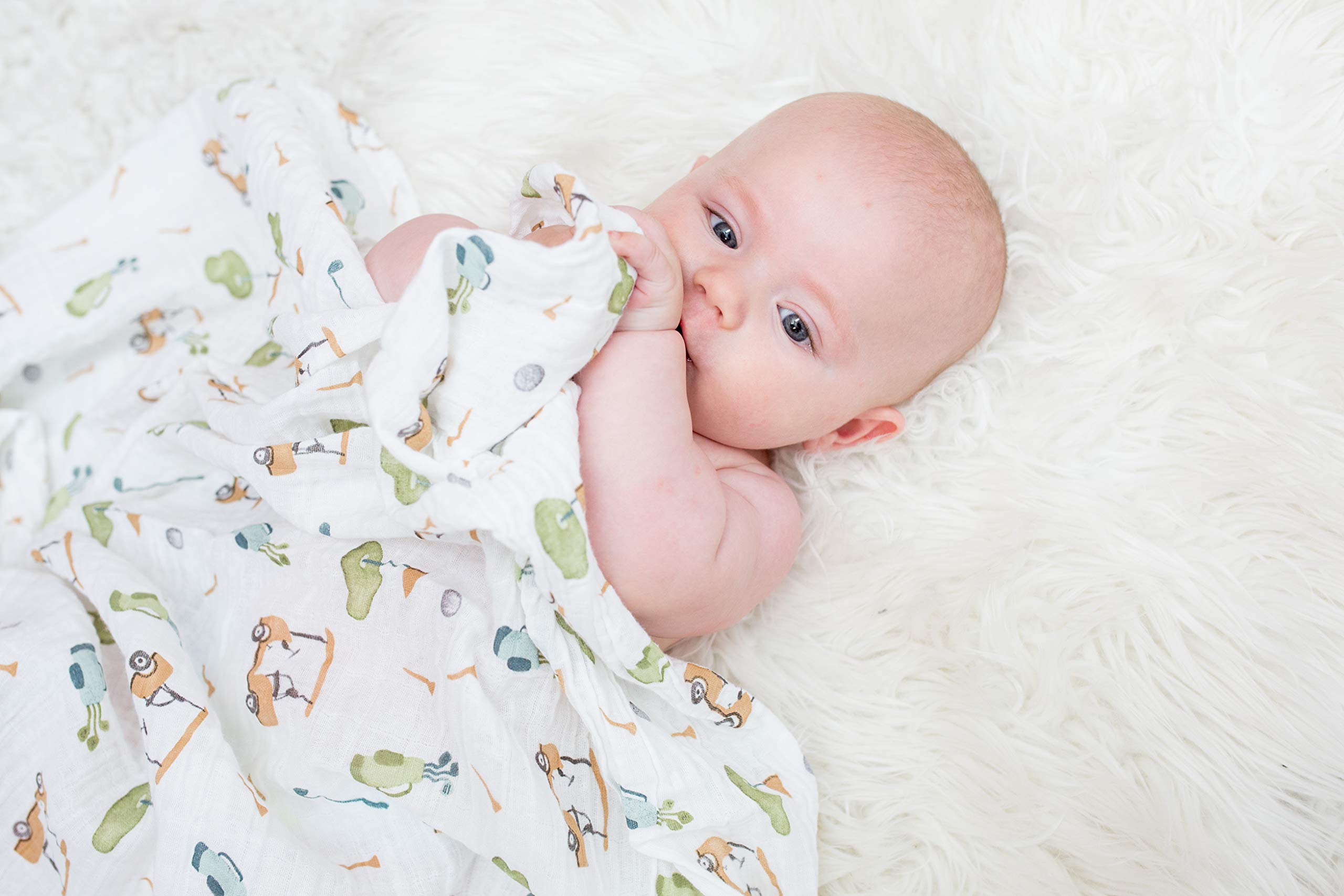 Lulujo Baby muslin blanket pre-washed and dual-layer for breathable warmth