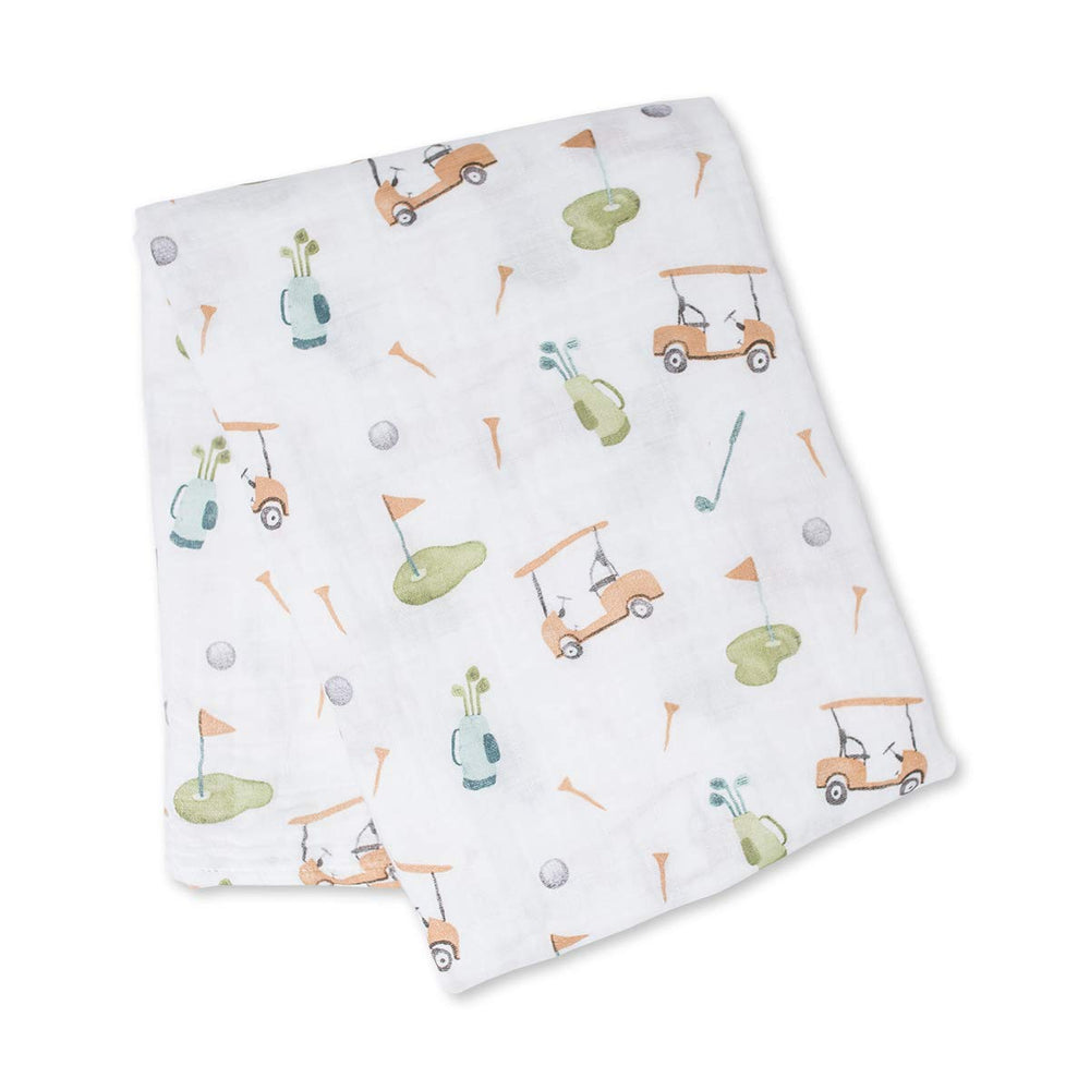 Lulujo Golf Swaddle blanket soft touch for everyday baby comfort