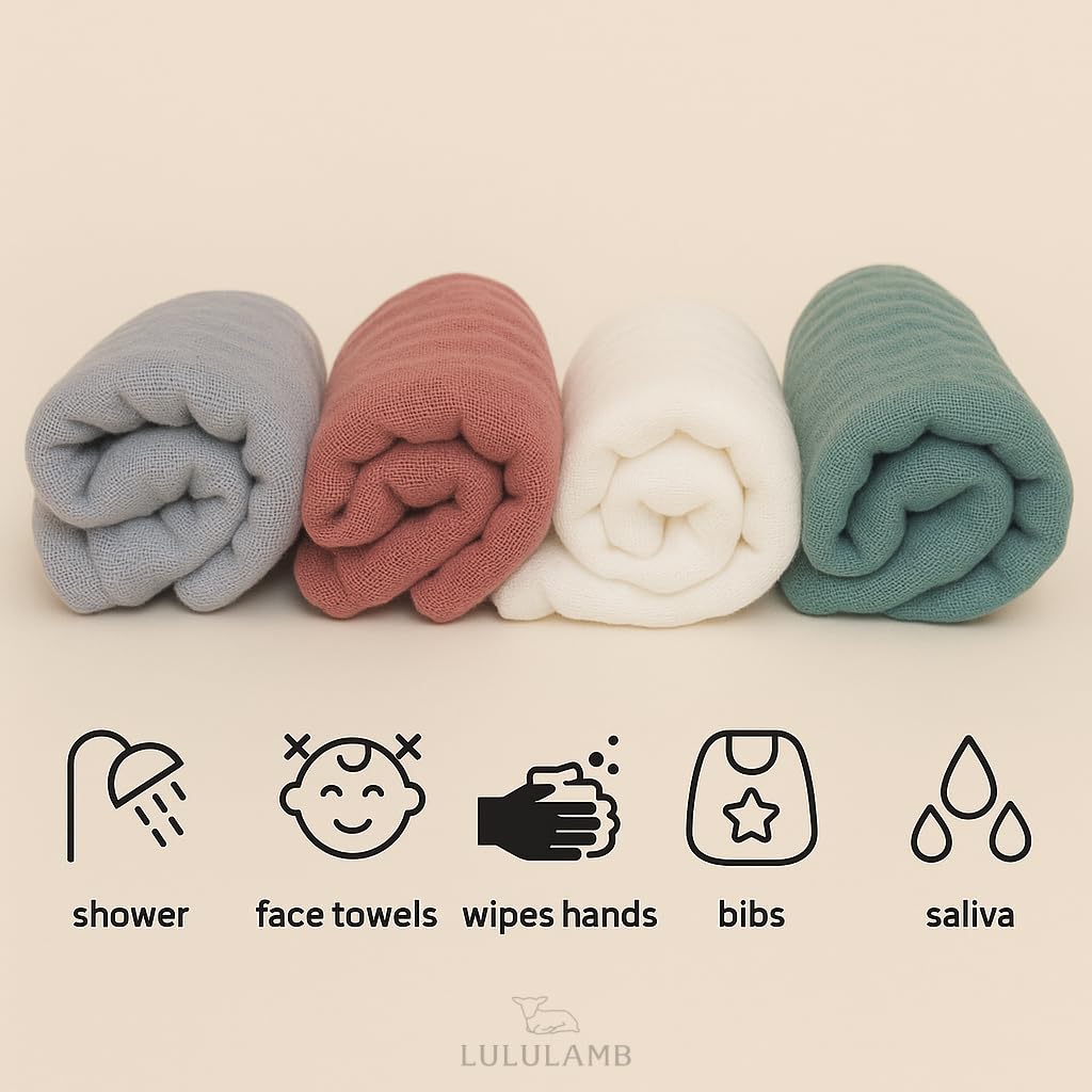 Lululamb pastel green burp cloths crafted as a thoughtful baby shower gift.