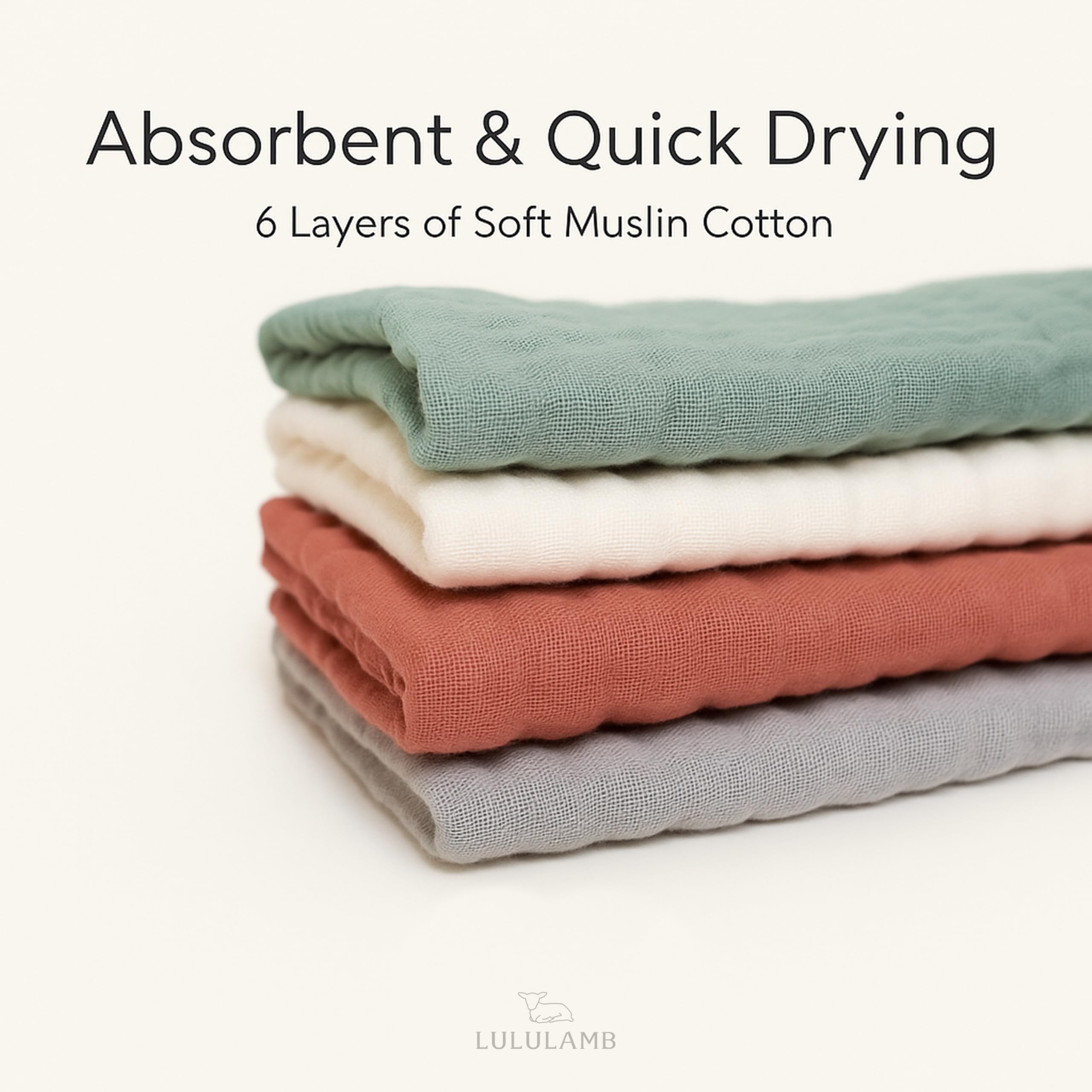 lululamb durable quick-dry burp cloths stay reliable after multiple washes