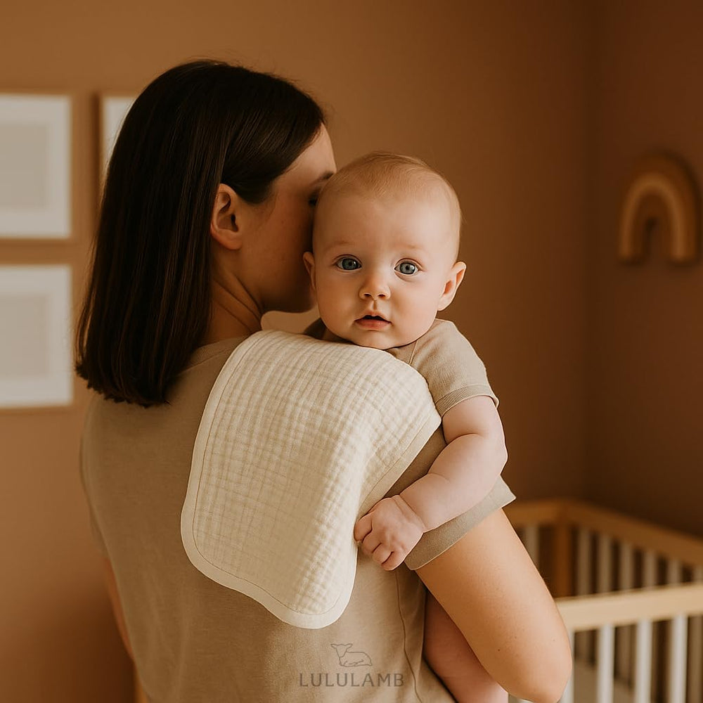 lululamb oversized burp cloths provide 20x10 coverage to keep clothes clean