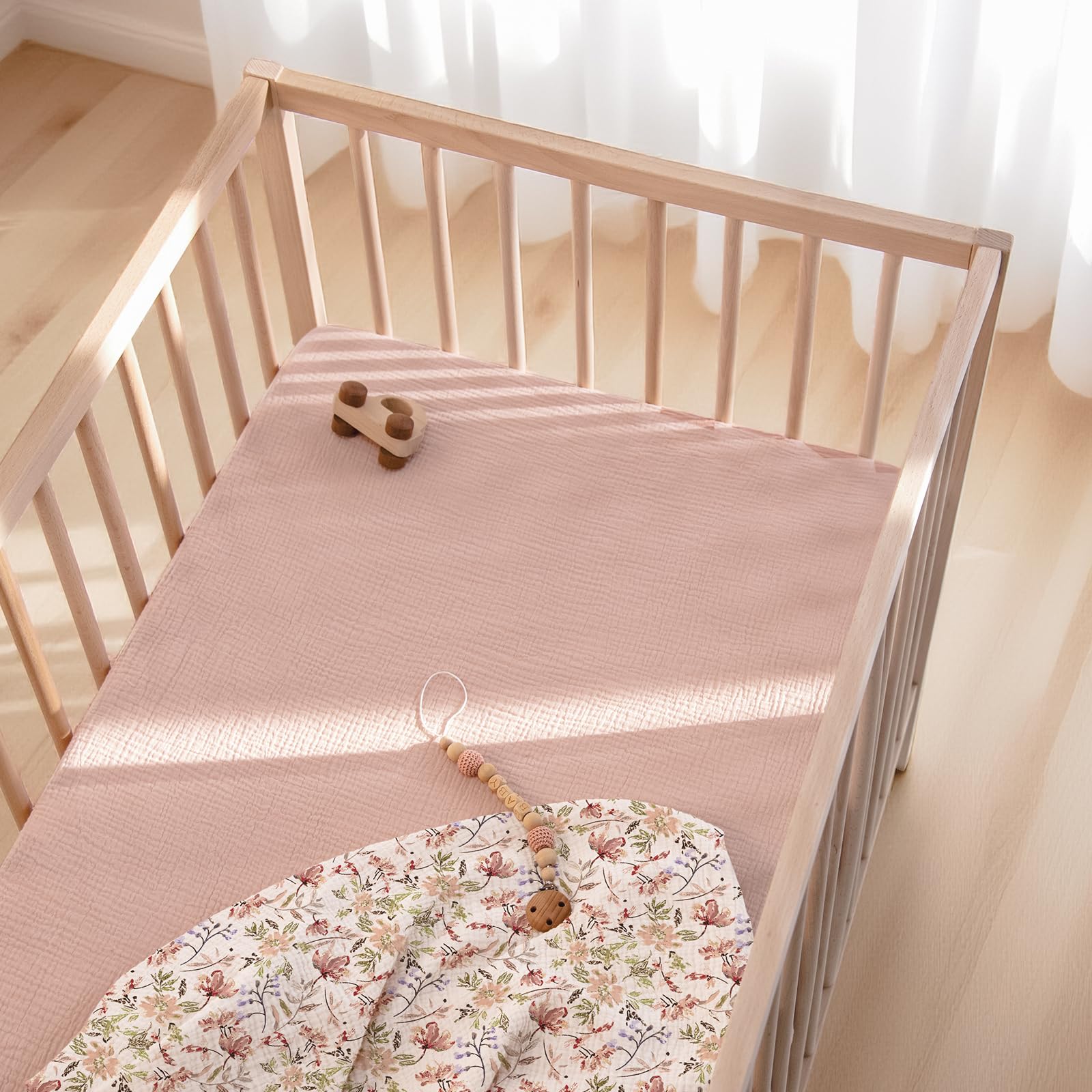 lulumoon two-pack gift-ready crib sheets elegantly packaged for new baby gifts