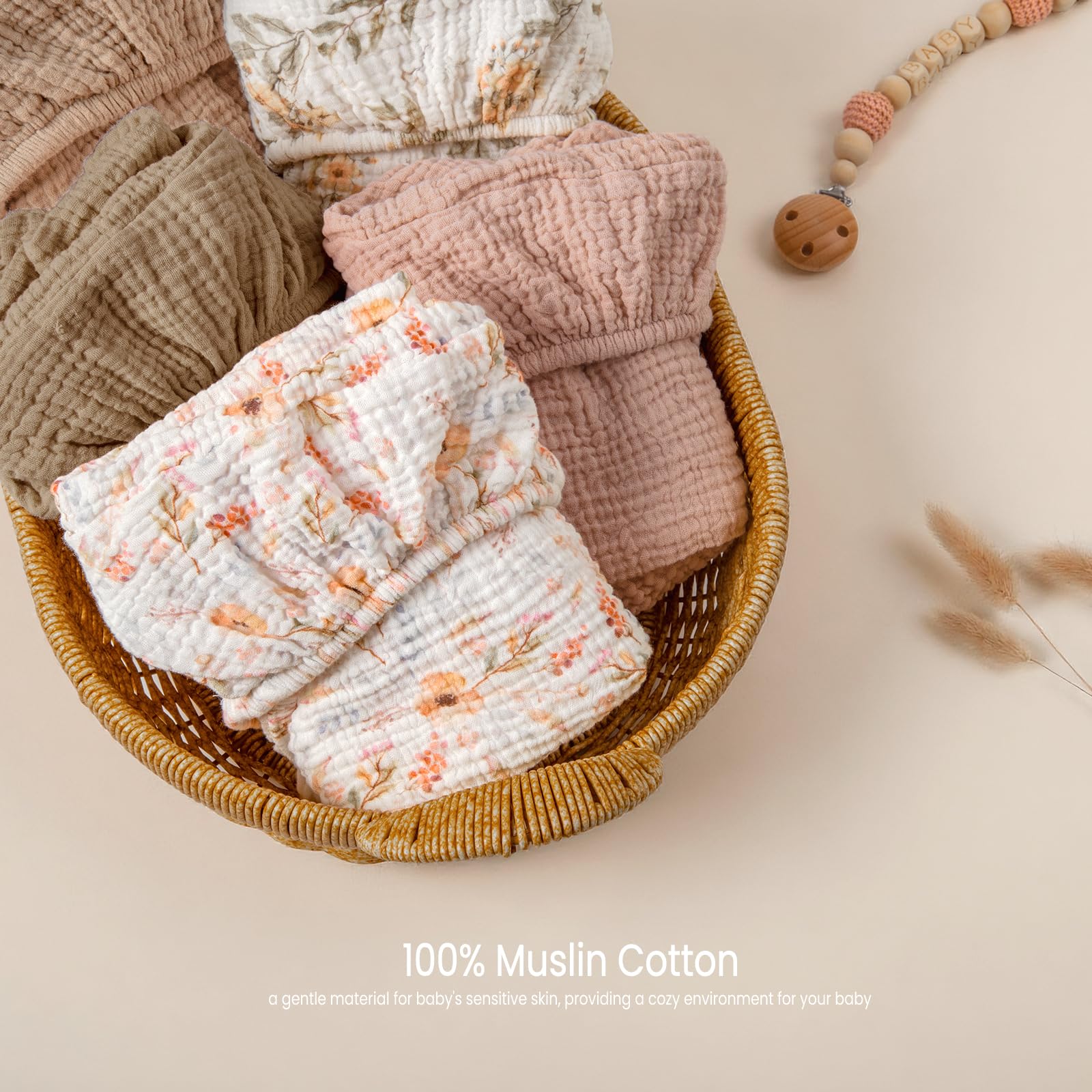 lulumoon baby bassinet sheets muslin elastic edge highlights snug corners with no gaps